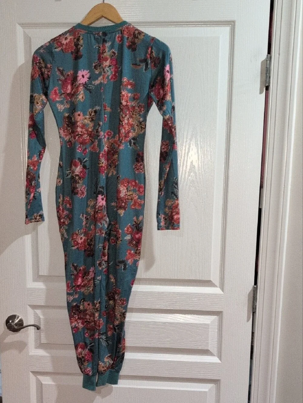 Joyfolie Girls Teal Floral One Piece Pajama Jumpsuit Boho Lounge Onesie 12